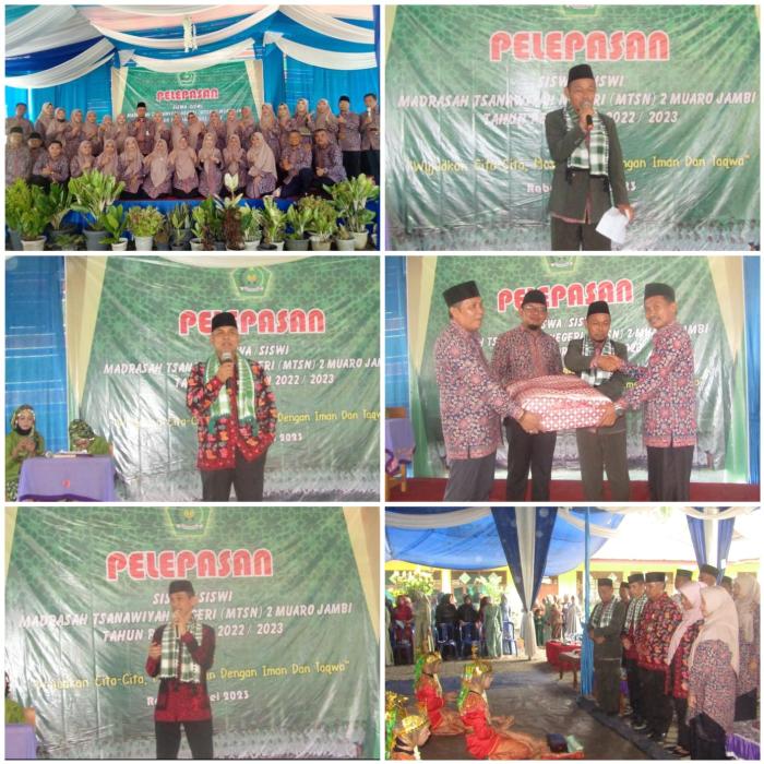 Pelepasan Siswa Kelas IX MTsN 2 Muaro Jambi berlangsung dengan Meriah dan Khidmat