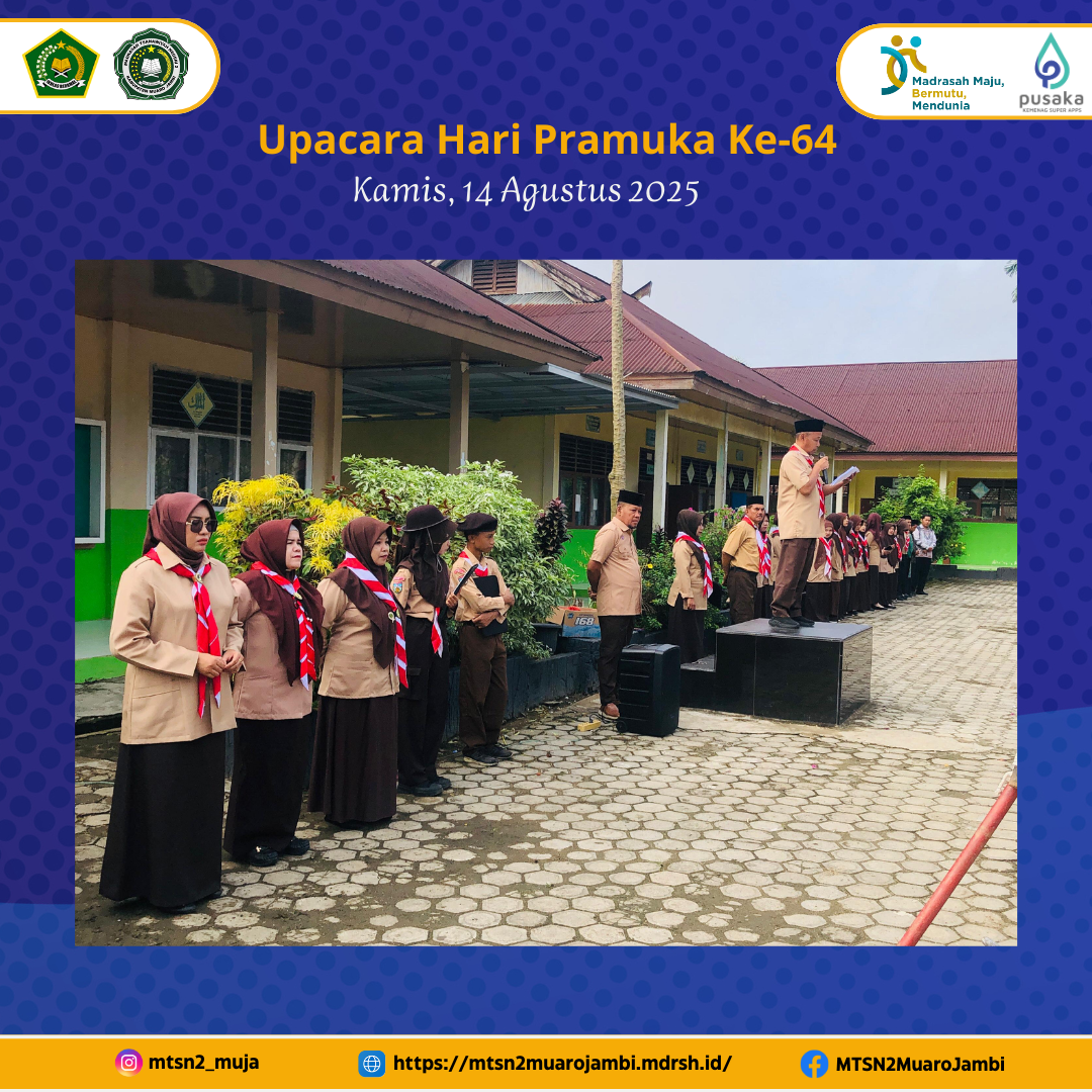 MTsN 2 Muaro Jambi Gelar Upacara Hari Pramuka ke-64
