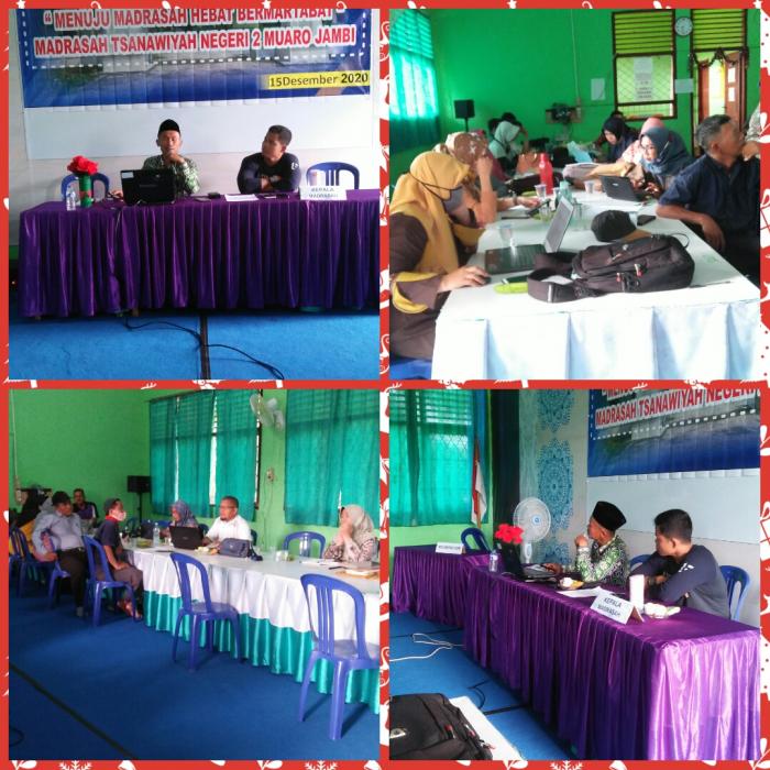 MTsN 2 Muaro Jambi Laksanakan Rapat Rutin Bulan Desember 2020.
