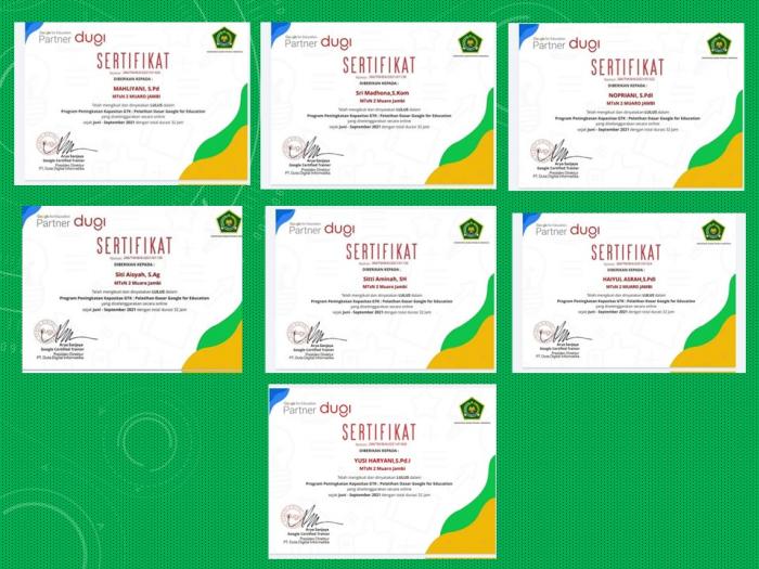  Guru MTsN 2 Muaro Jambi Sukses Mengikuti Pelatihan Google For Education Batch-1
