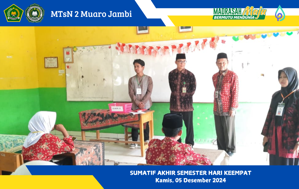 SAS Hari Keempat di MTsN 2 Muaro Jambi, Bapak Pengawas Madrasah Lakukan Monitoring