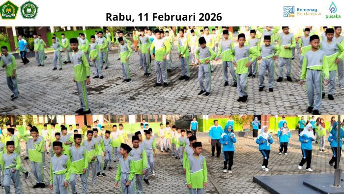 Senam Pramuka dan Senam Siginjai Semarakkan Rabu Pagi di MTsN 2 Muaro Jambi