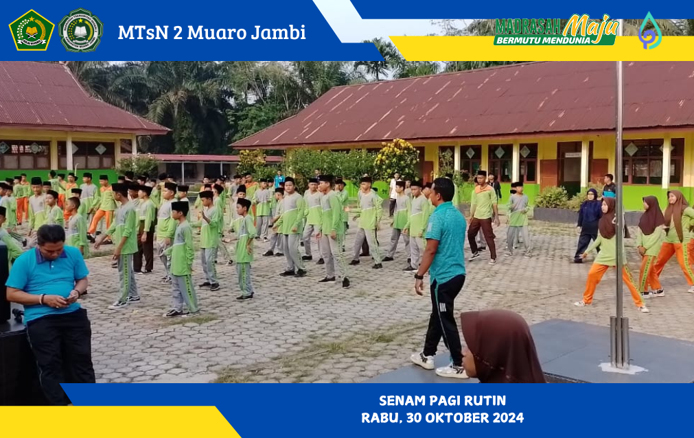 Senam Pagi Tingkatkan Semangat Siswa di MTsN 2 Muaro Jambi