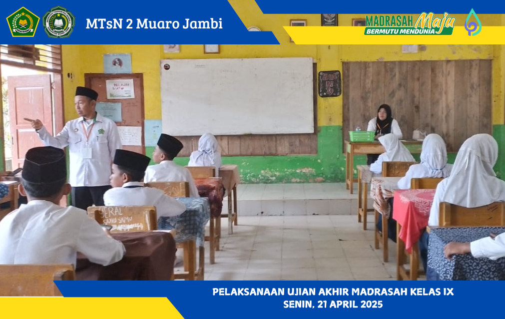 Ujian Madrasah Hari Pertama di MTsN 2 Muaro Jambi Dimulai dengan Apel Bersama