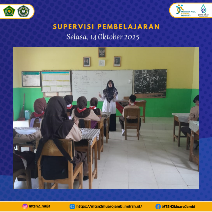 Pelaksanaan Supervisi Pembelajaran Pendidikan Pancasila di MTsN 2 Muaro Jambi
