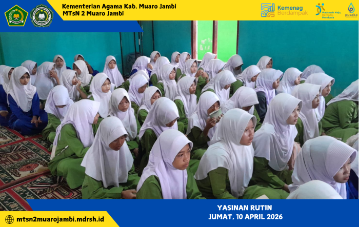 MTsN 2 Muaro Jambi Laksanakan Yasinan Rutin Jumat