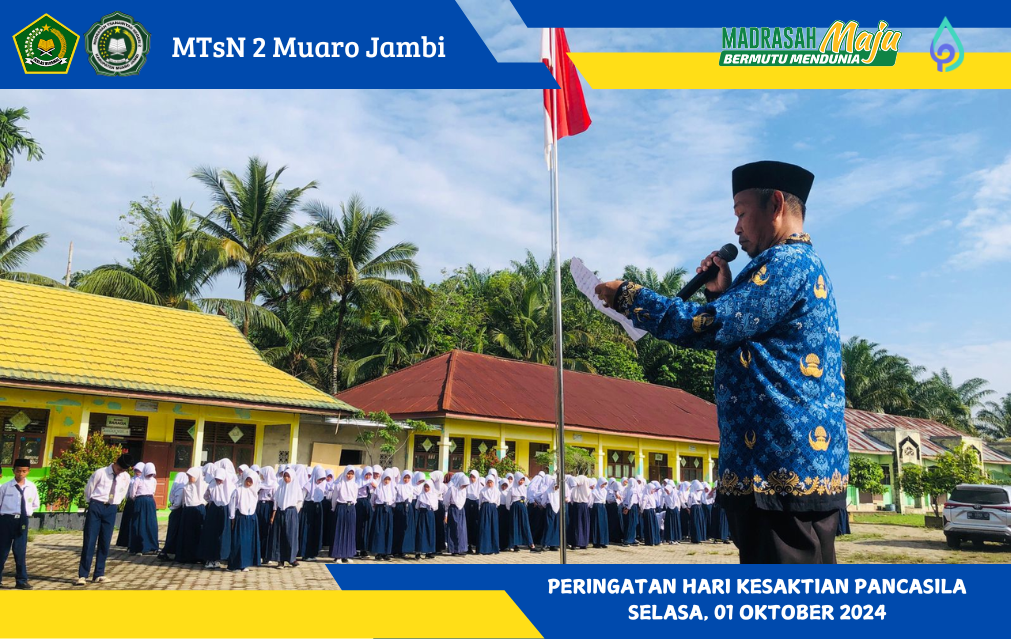Upacara Peringatan Hari Kesaktian Pancasila di MTsN 2 Muaro Jambi
