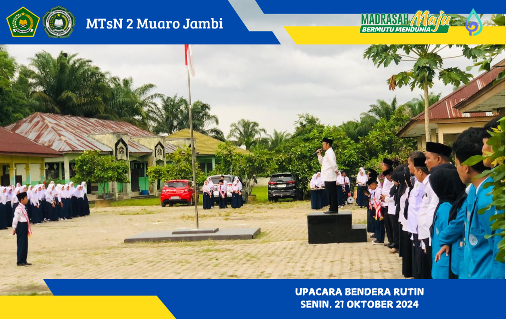Upacara Bendera Senin di MTsN 2 Muaro Jambi Berlangsung Khidmat