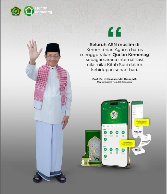 Menteri Agama: Seluruh ASN Muslim Kemenag Wajib Gunakan Al-Quran Kemenag
