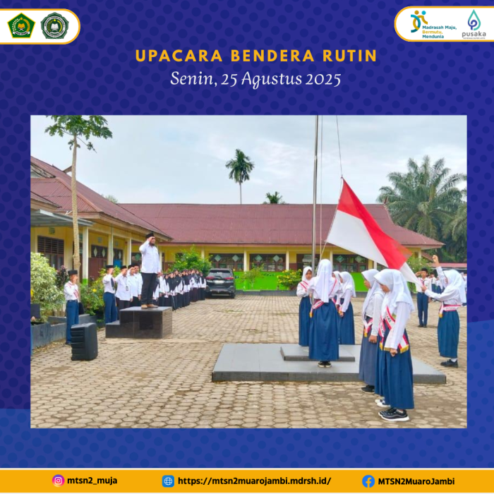 Upacara Bendera MTsN 2 Muaro Jambi Berlangsung Khidmat