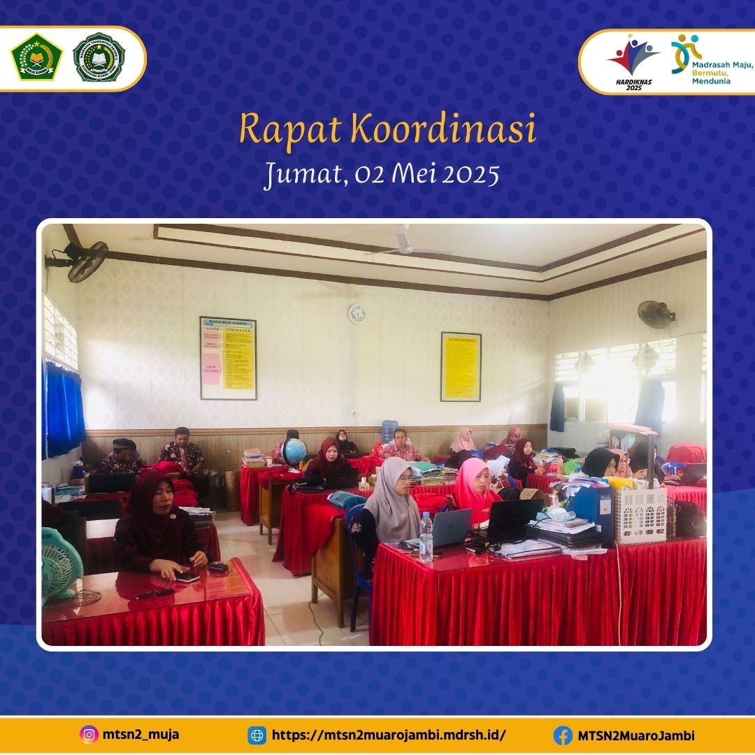 Rapat Koordinasi Bahas Persiapan Pelepasan Kelas IX dan Ujian Semester di MTsN 2 Muaro Jambi