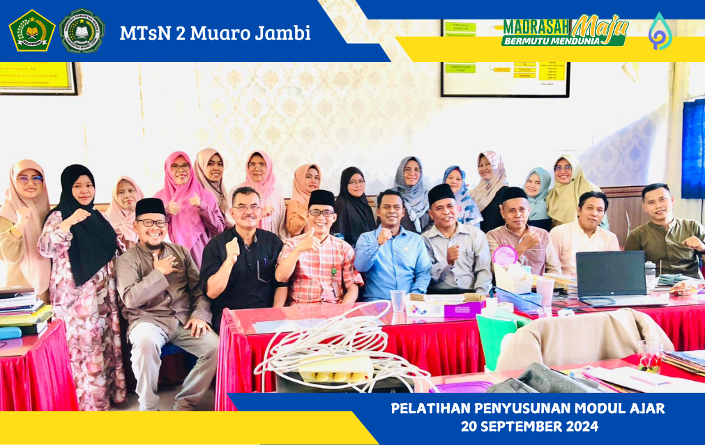 Workshop Penyusunan Modul Ajar oleh Pengawas Madrasah Dr. M. Sidik, M.Pd di MTsN 2 Muaro Jambi