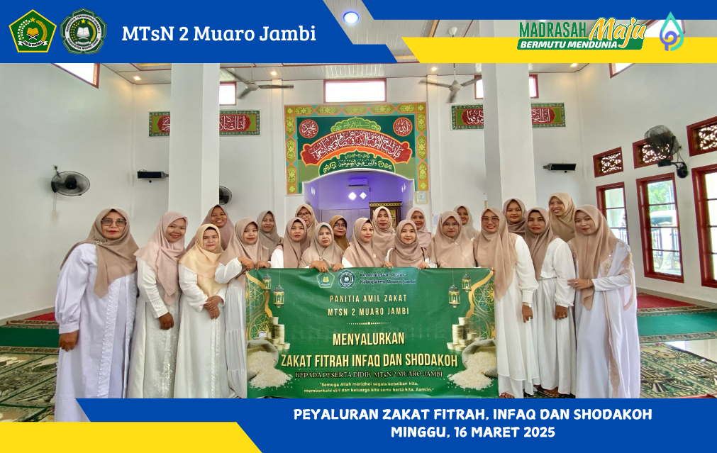 MTsN 2 Muaro Jambi Salurkan Zakat Fitrah, Infak, dan Sedekah Kepada Peserta Didik