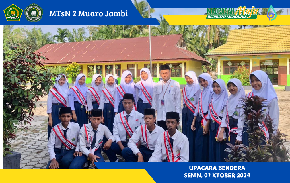 MTsN 2 Muaro Jambi Gelar Upacara Rutin Hari Senin dengan Penuh Khidmat