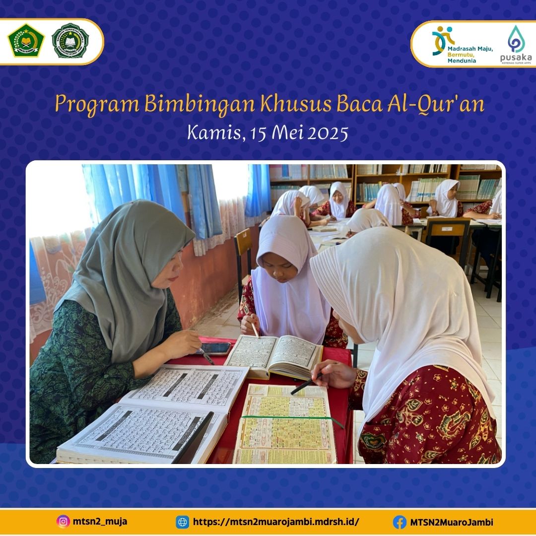 Program Bimbingan Khusus Baca Al-Qur'an di MTsN 2 Muaro Jambi, Solusi untuk Siswa Kurang Fasih Baca Al-Qur'an