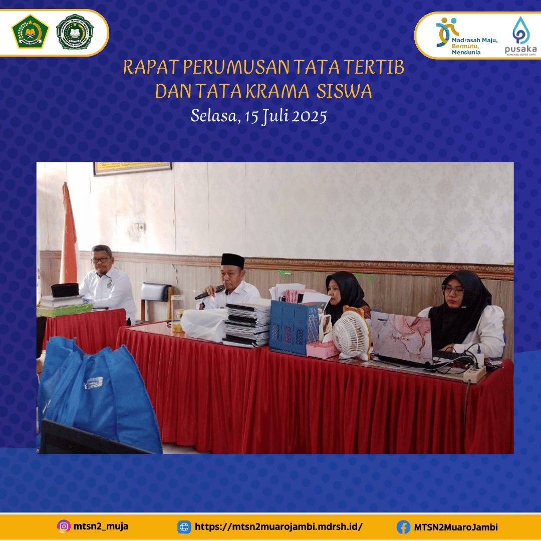 Perumusan Tata Tertib Siswa MTsN 2 Muaro Jambi digelar dalam Rapat Khusus Guru