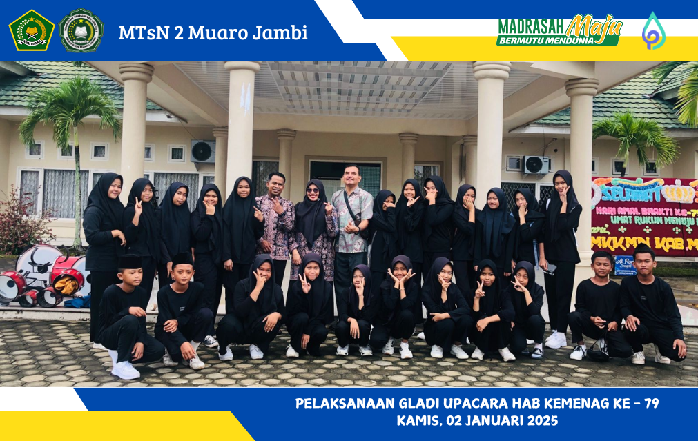 MTsN 2 Muaro Jambi Ikuti Gladi Upacara HAB Kemenag RI ke-79