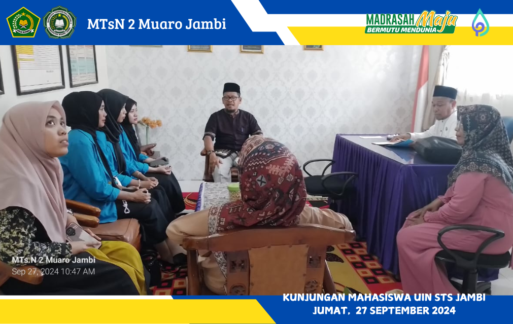 Kunjungan Mahasiswa UIN STS ke MTsN 2 Muaro Jambi untuk Sharing Perangkat Mengajar Matematika