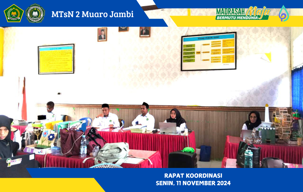 Rapat Koordinasi MTsN 2 Muaro Jambi Bahas Persiapan PKKM dan Administrasi Guru